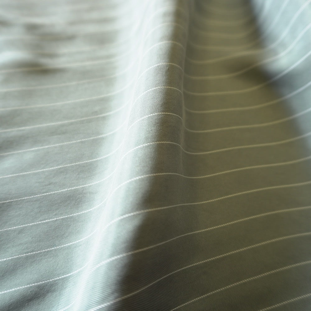fab-1103-3sage-1.jpg 1103 Sanded cupro pin stripe -Sage green - Image 1