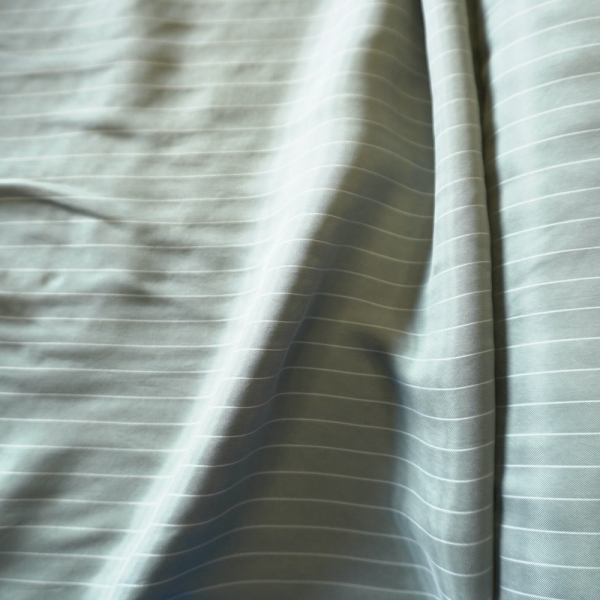 1103 Sanded cupro pin stripe -Sage green - Image 6