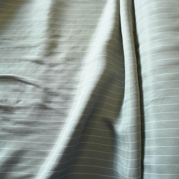1103 Sanded cupro pin stripe -Sage green - Image 5