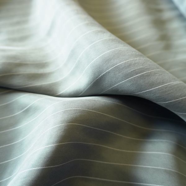 1103 Sanded cupro pin stripe -Sage green - Image 4