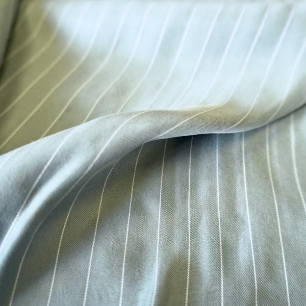 1103 Sanded cupro pin stripe -Sage green - Image 2