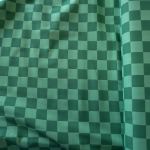 Green Soft Checkerboard Cotton Double Gauze – 3cm