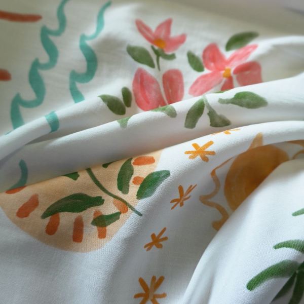 Mediterranean Summer Seaside Viscose Print - Isla Botanica - Image 5